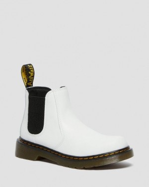 White Kids' Dr Martens Junior 2976 Leather Chelsea Boots | USA_Dr99268