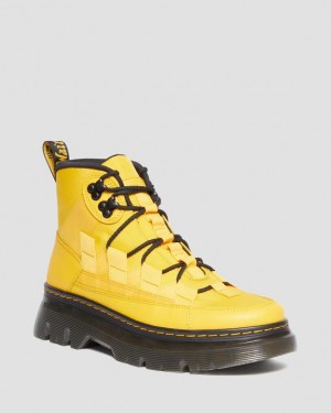 Yellow Women's Dr Martens Boury Nylon & Leather Casual Boots | USA_Dr72198