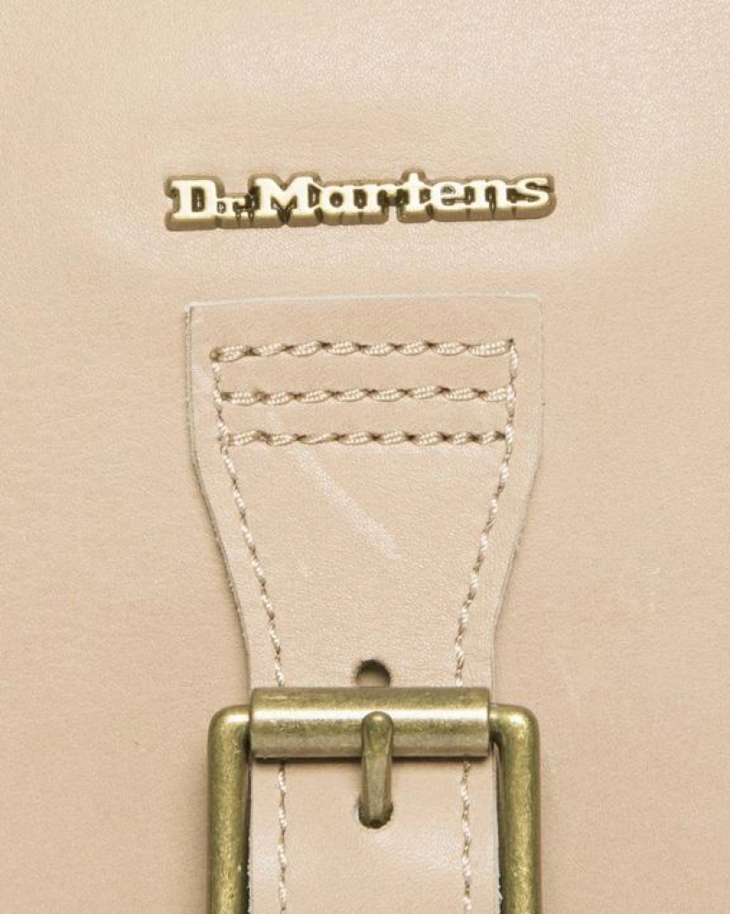 Beige Accessories Dr Martens Carrara Leather Vertical Crossbody Bags | USA_Dr44064