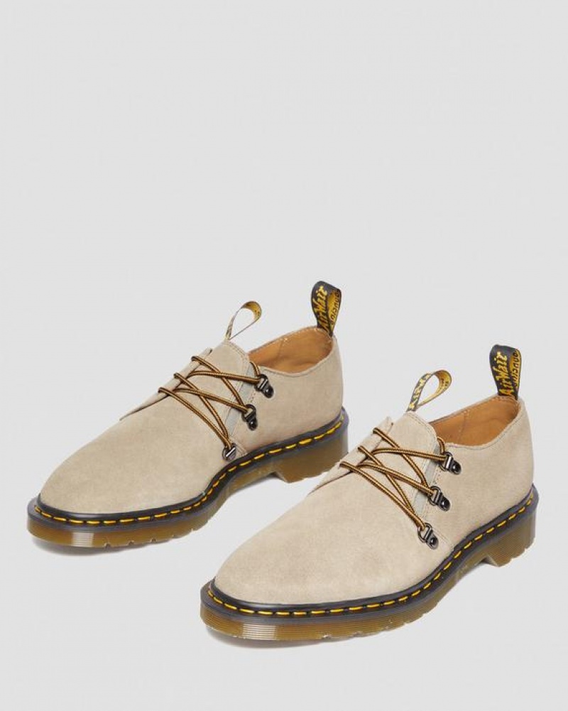 Beige Men's Dr Martens 1461 Engineered Garments Suede Oxford Shoes | USA_Dr31442