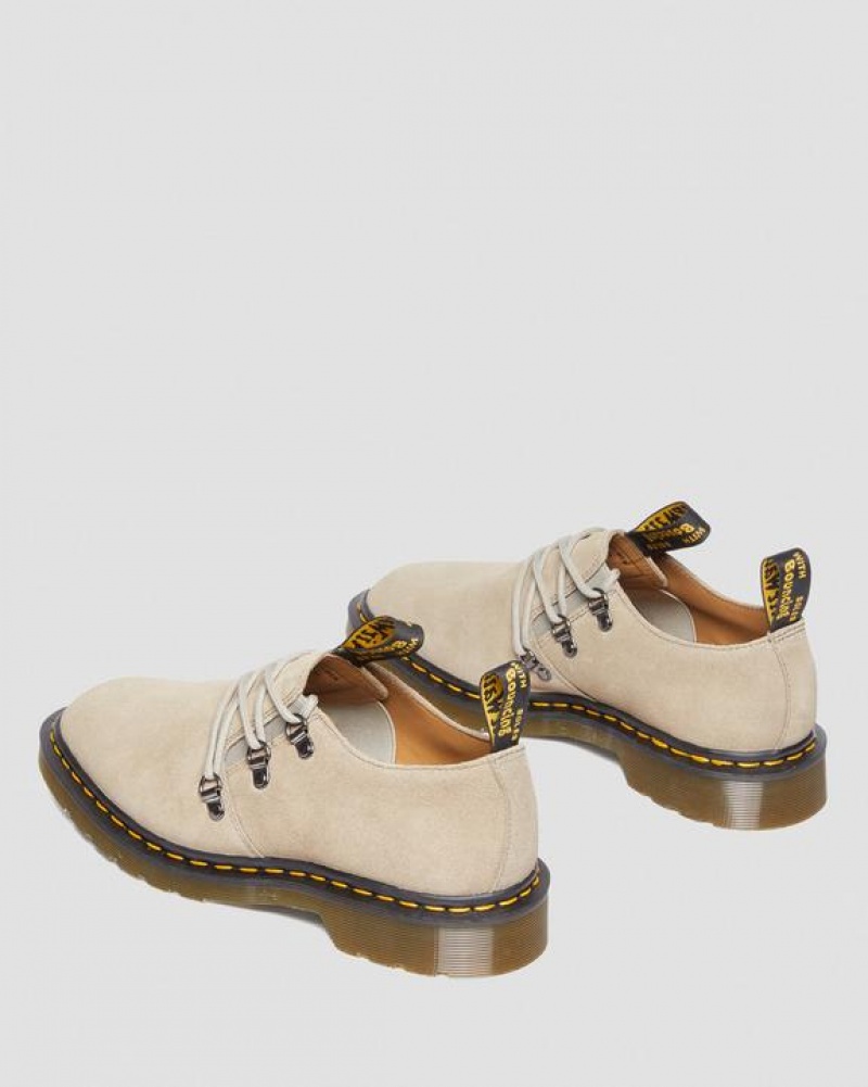 Beige Men's Dr Martens 1461 Engineered Garments Suede Oxford Shoes | USA_Dr31442