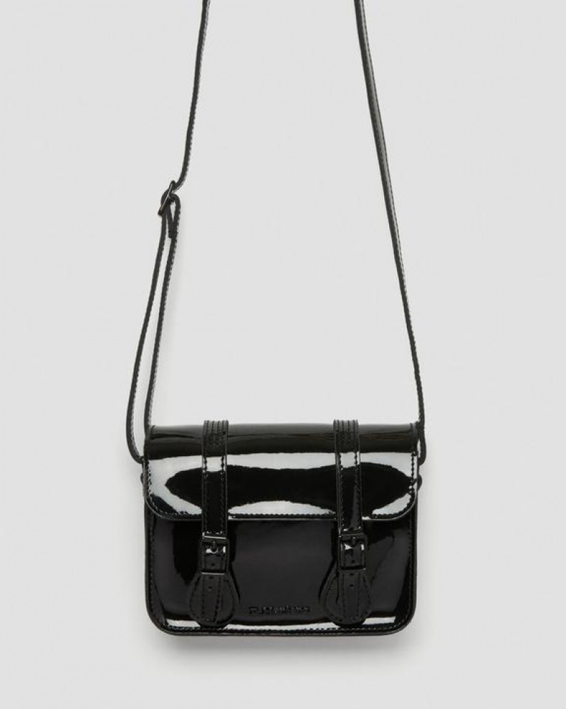 Black Accessories Dr Martens 7 inch Patent Leather Crossbody Bags | USA_Dr19354