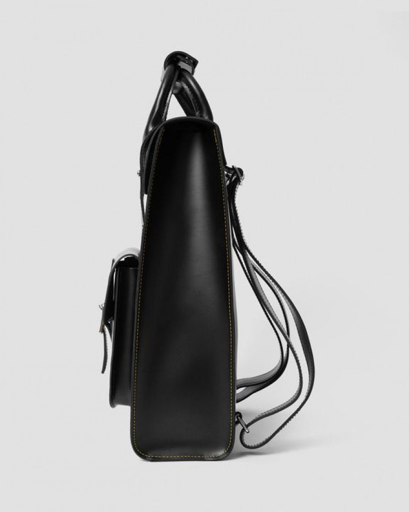 Black Accessories Dr Martens Kiev Leather Backpack Bags | USA_Dr47789