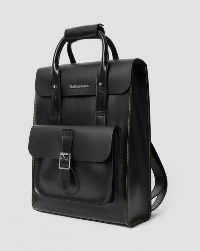 Black Accessories Dr Martens Kiev Leather Backpack Bags | USA_Dr47789