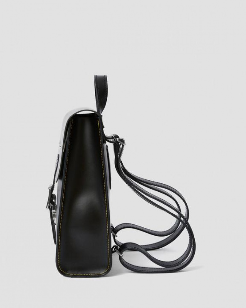 Black Accessories Dr Martens Leather Mini Backpack Bags | USA_Dr25987