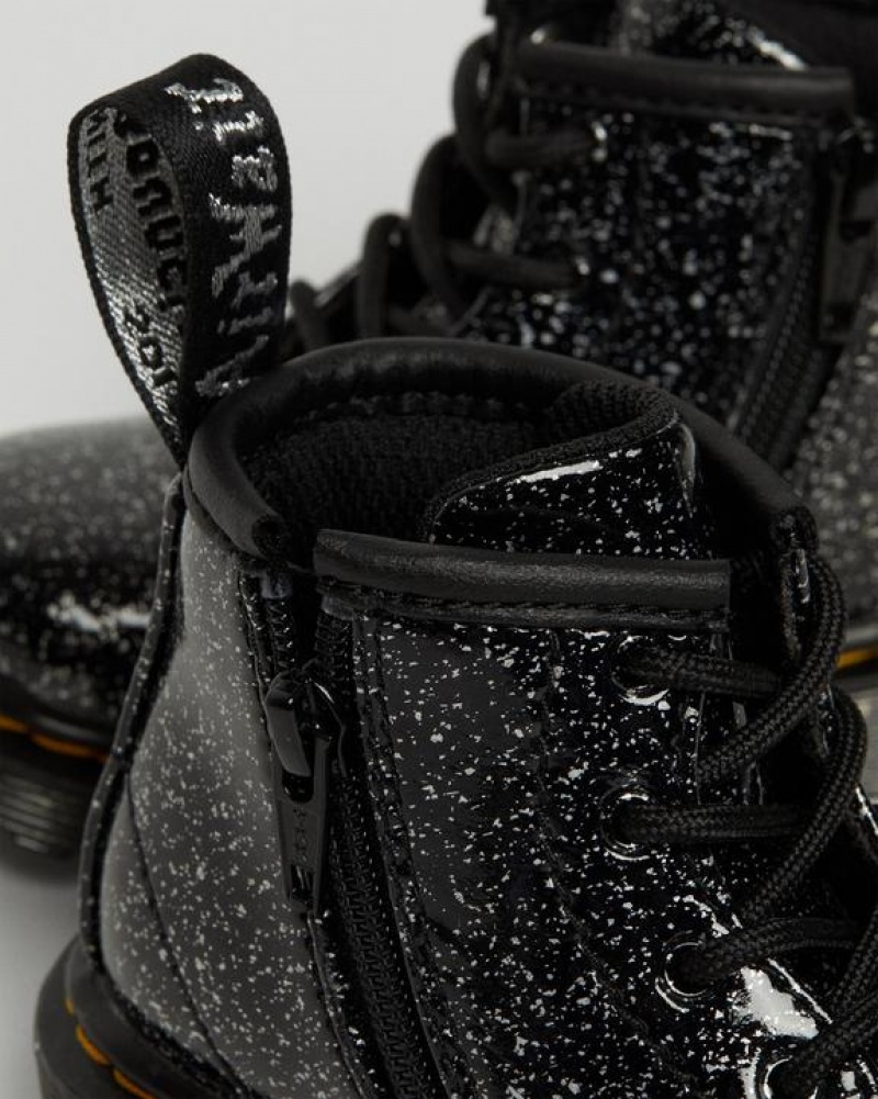 Black Kids' Dr Martens Infant 1460 Glitter Ankle Boots | USA_Dr40353