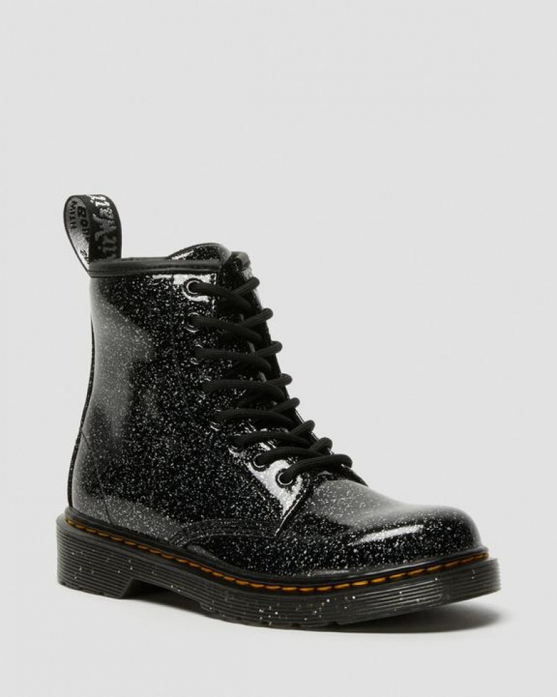 Black Kids\' Dr Martens Junior 1460 Glitter Lace Up Boots | USA_Dr97500