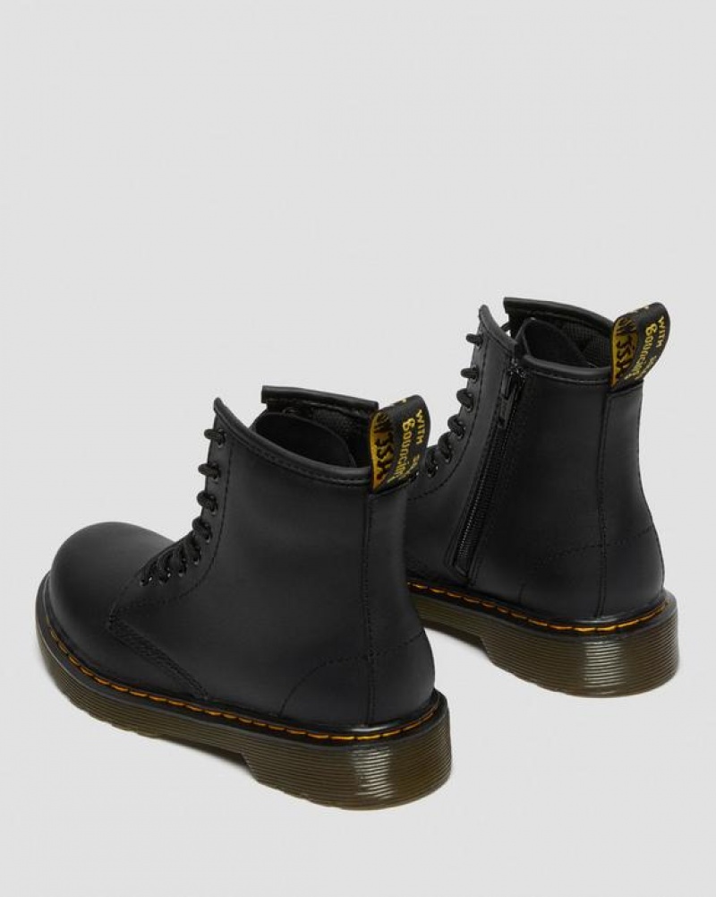 Black Kids' Dr Martens Junior 1460 Softy T Leather Lace Up Boots | USA_Dr54017