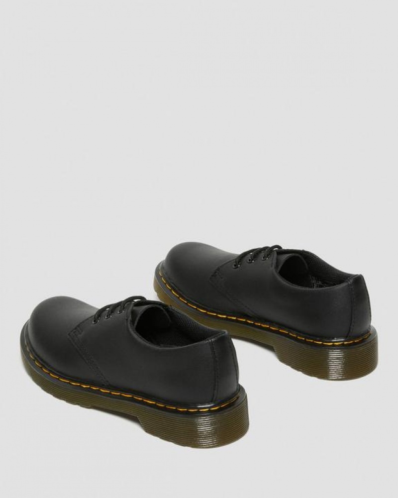 Black Kids' Dr Martens Junior 1461 Softy T Leather Shoes | USA_Dr93669