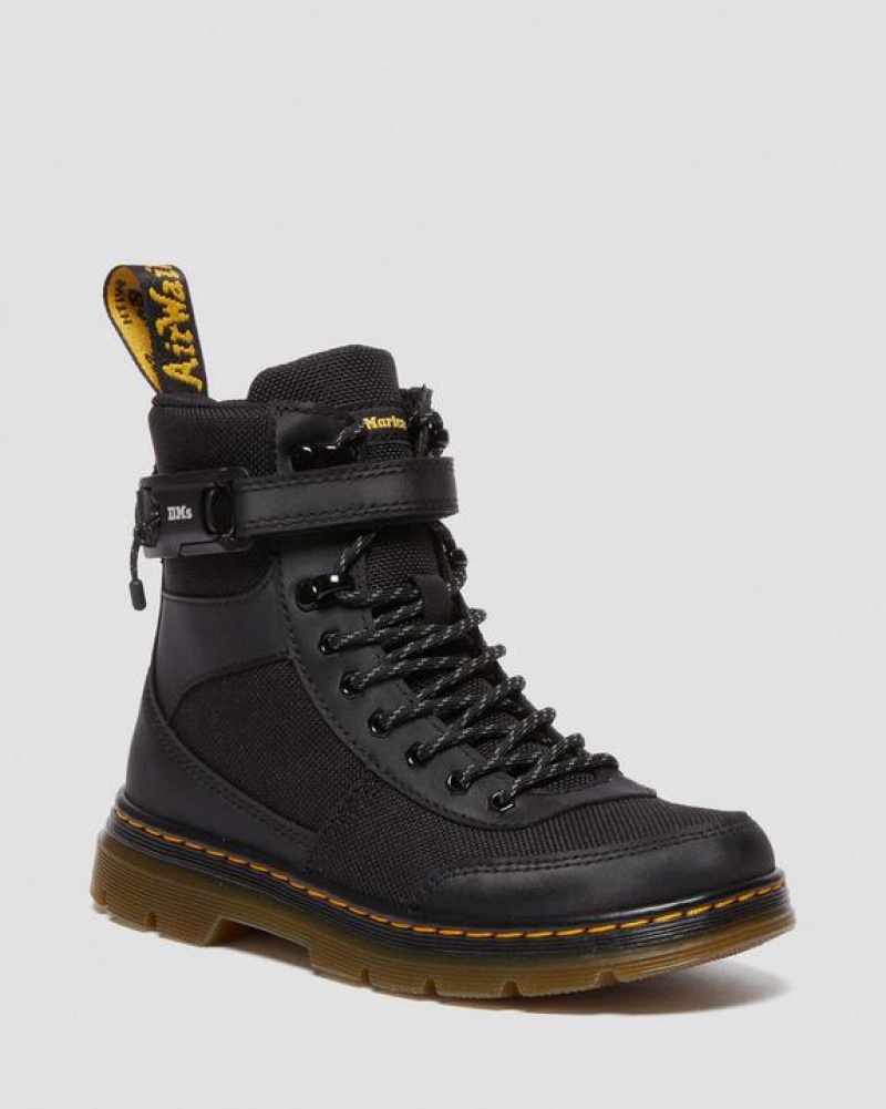 Black Kids\' Dr Martens Junior Combs Tech Extra Tough Poly Casual Boots | USA_Dr28024