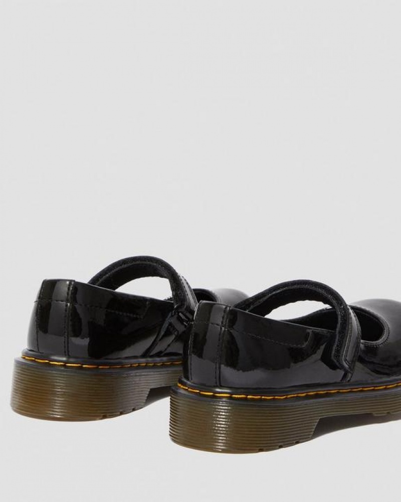 Black Kids' Dr Martens Junior Maccy Patent Leather Mary Jane Shoes | USA_Dr86127