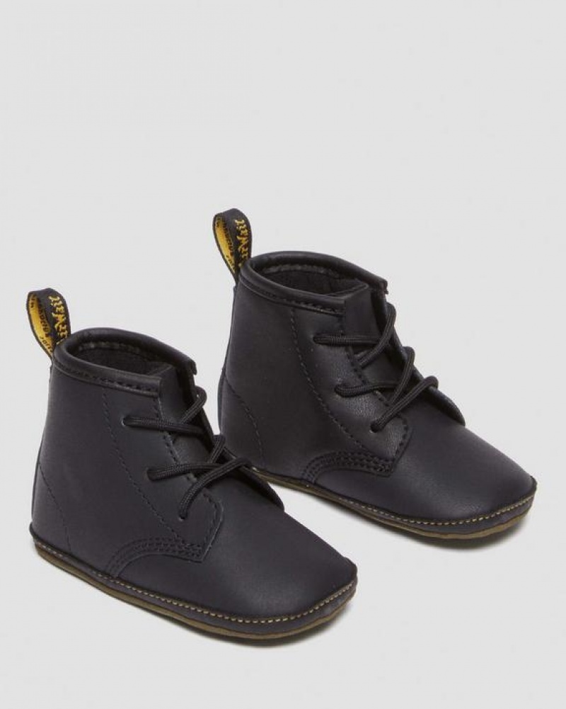 Black Kids' Dr Martens Newborn 1460 Auburn Leather Booties Boots | USA_Dr98624