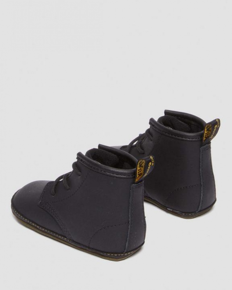 Black Kids' Dr Martens Newborn 1460 Auburn Leather Booties Boots | USA_Dr98624