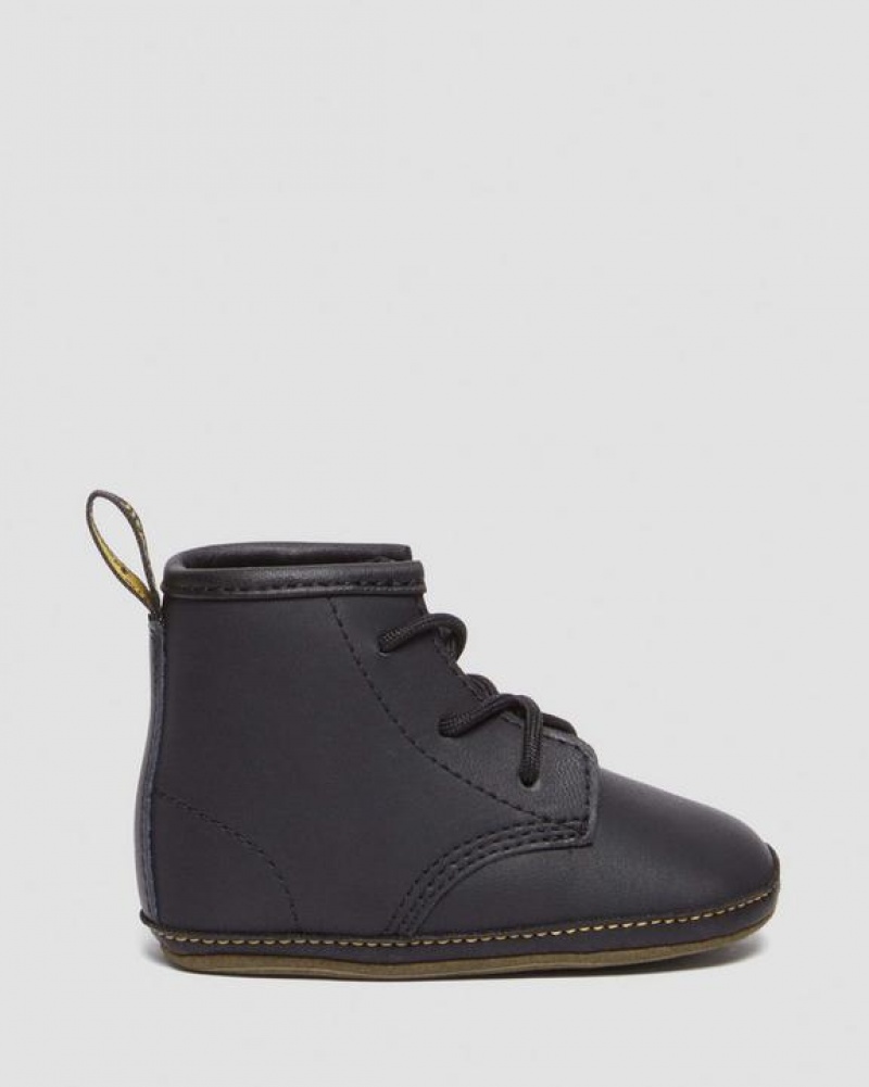 Black Kids' Dr Martens Newborn 1460 Auburn Leather Booties Boots | USA_Dr98624