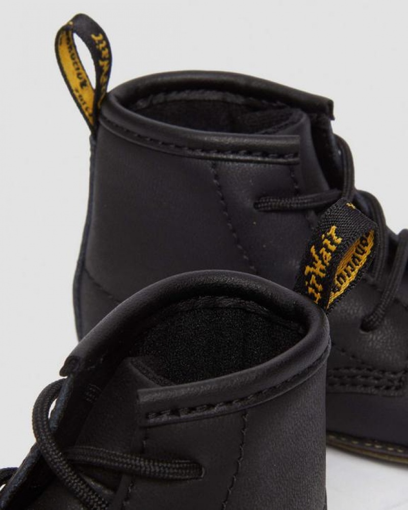 Black Kids' Dr Martens Newborn 1460 Auburn Leather Booties Boots | USA_Dr98624