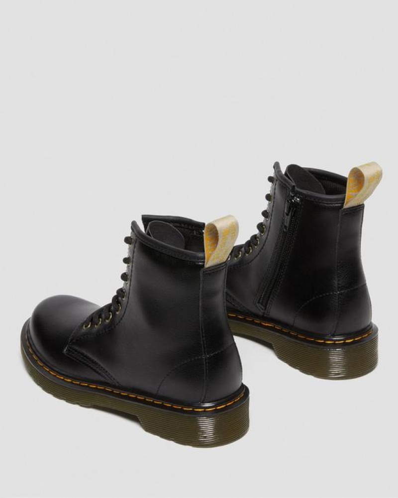 Black Kids' Dr Martens Vegan Junior 1460 Lace Up Boots | USA_Dr11850