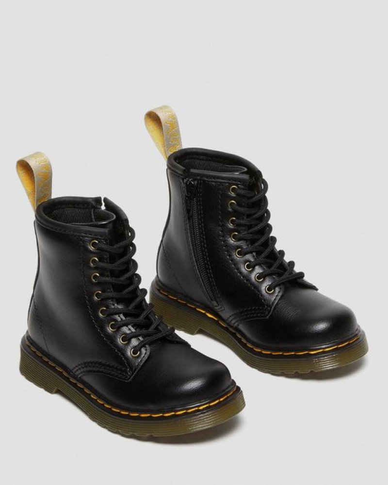 Black Kids' Dr Martens Vegan Toddler 1460 Lace Up Boots | USA_Dr38718