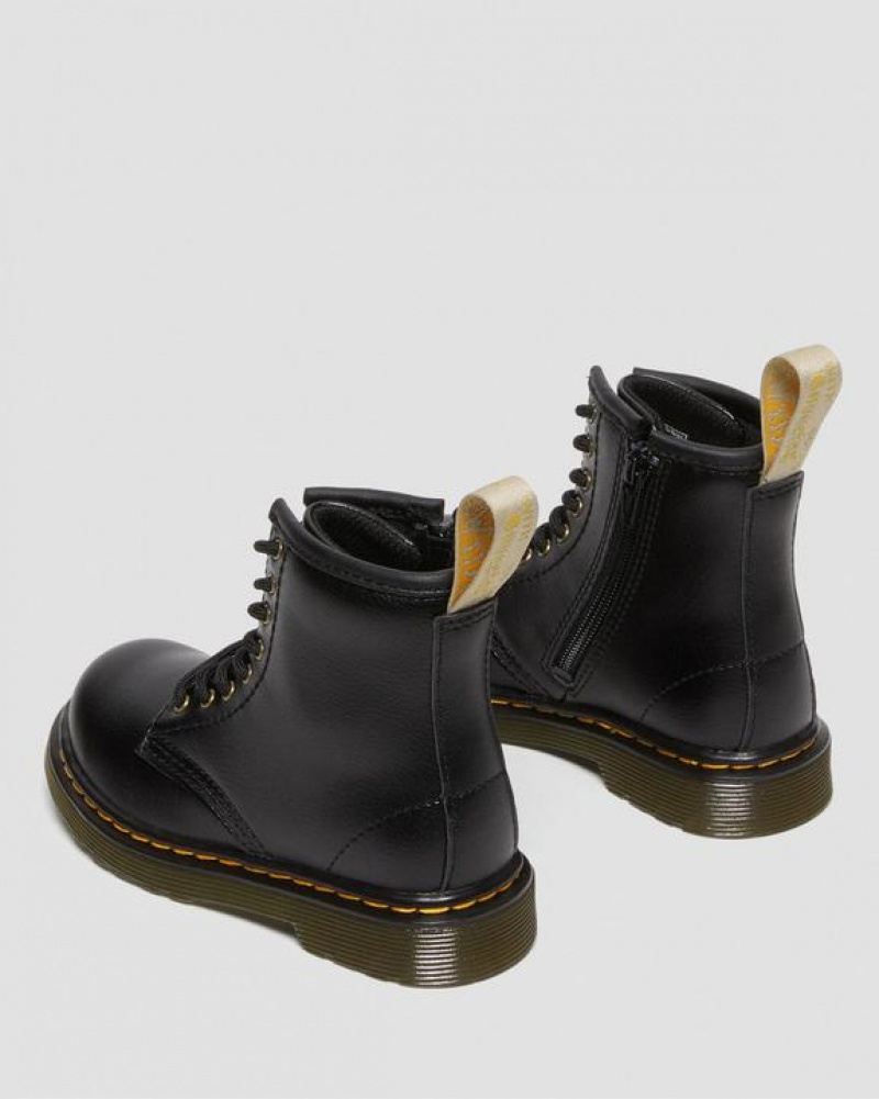 Black Kids' Dr Martens Vegan Toddler 1460 Lace Up Boots | USA_Dr38718