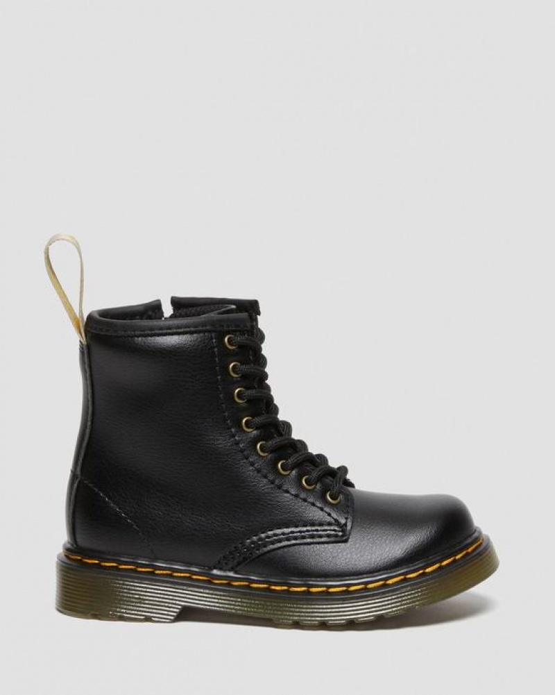 Black Kids' Dr Martens Vegan Toddler 1460 Lace Up Boots | USA_Dr38718