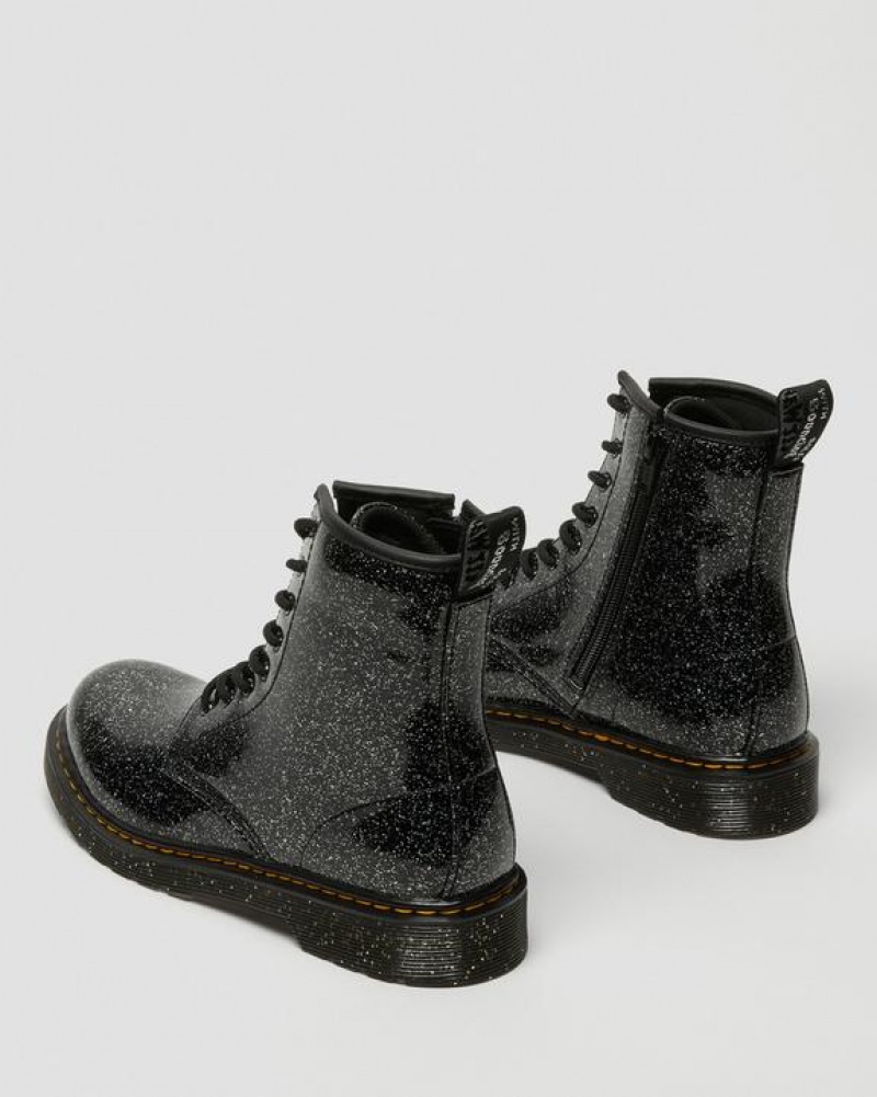 Black Kids' Dr Martens Youth 1460 Glitter Lace Up Boots | USA_Dr42949