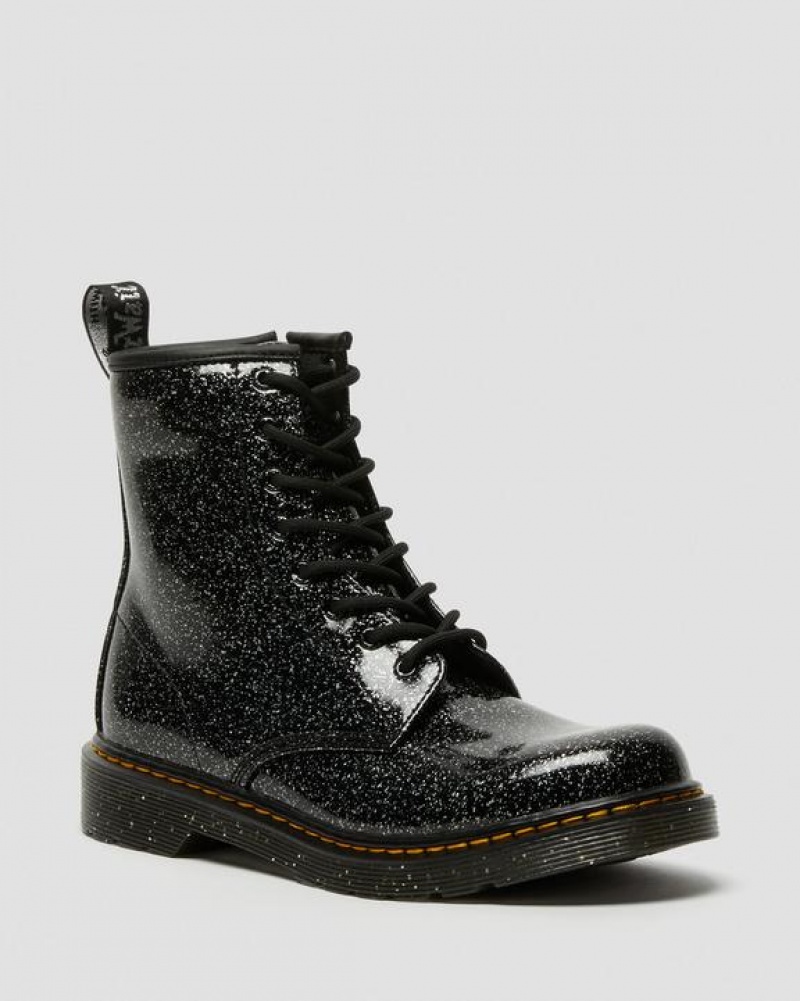 Black Kids\' Dr Martens Youth 1460 Glitter Lace Up Boots | USA_Dr42949