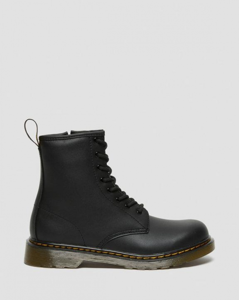 Black Kids' Dr Martens Youth 1460 Softy T Leather Lace Up Boots | USA_Dr70852