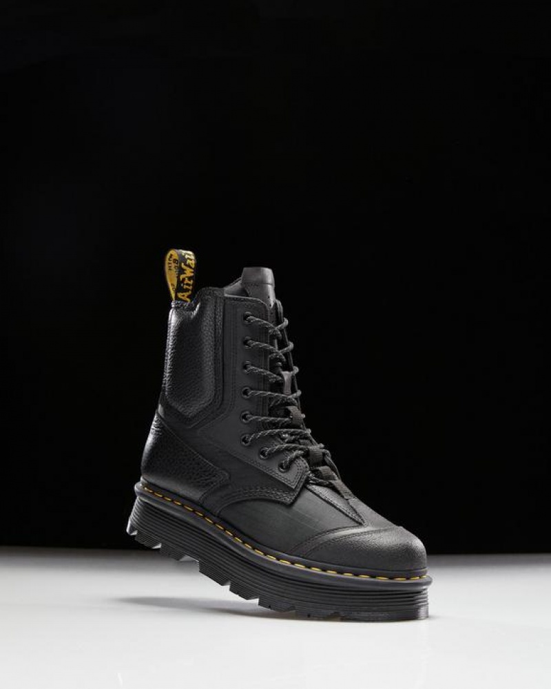 Black Men\'s Dr Martens 1460 Beta Zebzag Platform Shoes | USA_Dr35821