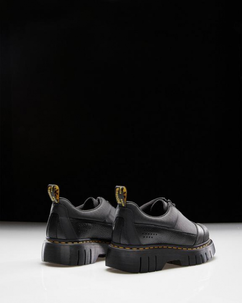 Black Men's Dr Martens 1461 Beta Clubwedge Oxford Shoes | USA_Dr78017