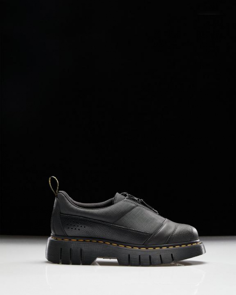 Black Men's Dr Martens 1461 Beta Clubwedge Oxford Shoes | USA_Dr78017