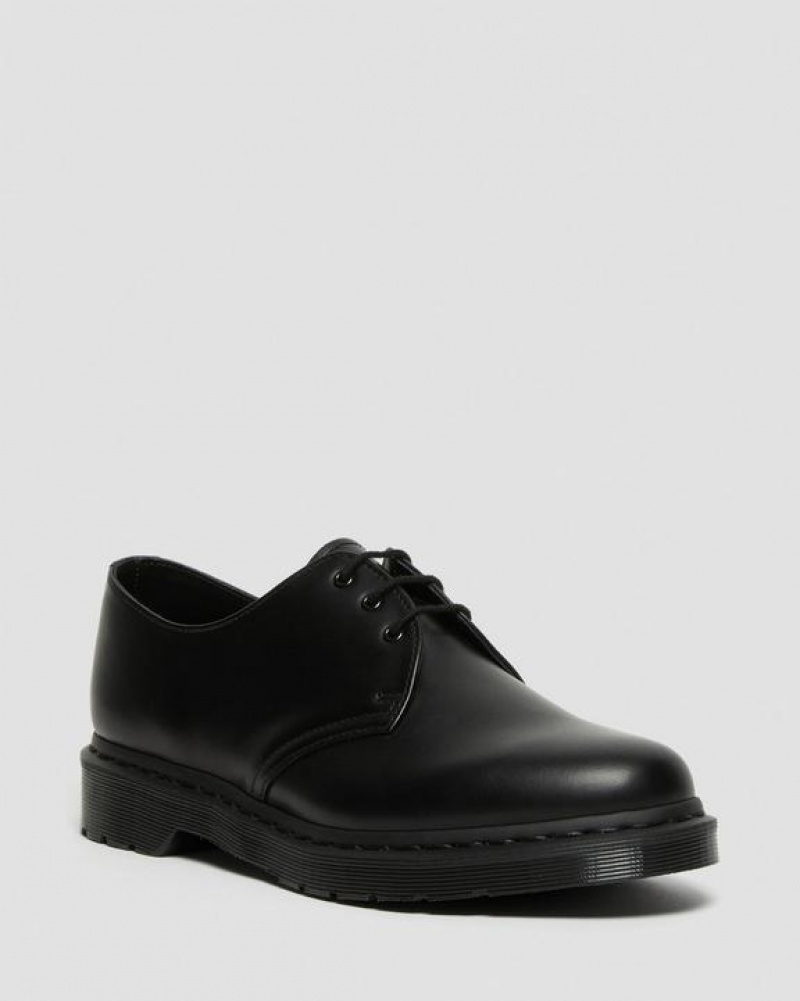 Black Men\'s Dr Martens 1461 Mono Smooth Leather Oxford Shoes | USA_Dr94728