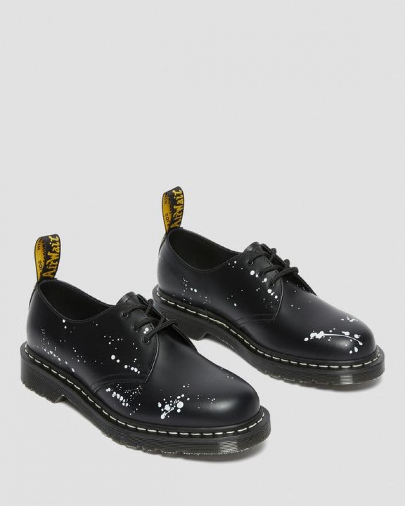 Black Men's Dr Martens 1461 Neighborhood Smooth Leather Oxford Shoes | USA_Dr75414