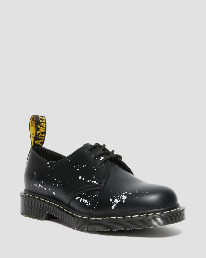 Black Men\'s Dr Martens 1461 Neighborhood Smooth Leather Oxford Shoes | USA_Dr75414