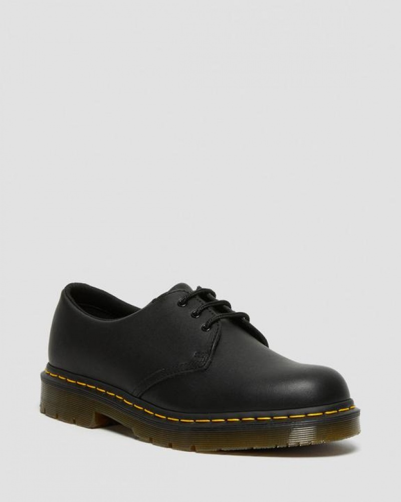 Black Men\'s Dr Martens 1461 Slip Resistant Leather Oxford Shoes | USA_Dr20837