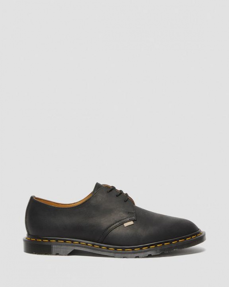 Black Men's Dr Martens Archie II JJJJound Wyoming Leather Lace Up Shoes | USA_Dr14064