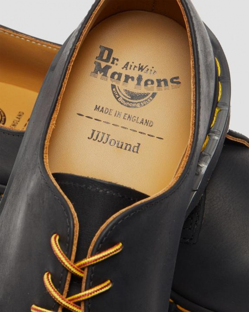 Black Men's Dr Martens Archie II JJJJound Wyoming Leather Lace Up Shoes | USA_Dr14064