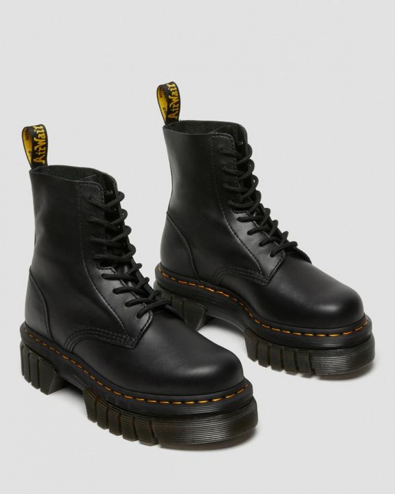 Black Men's Dr Martens Audrick Nappa Leather Ankle Platform Shoes | USA_Dr65237