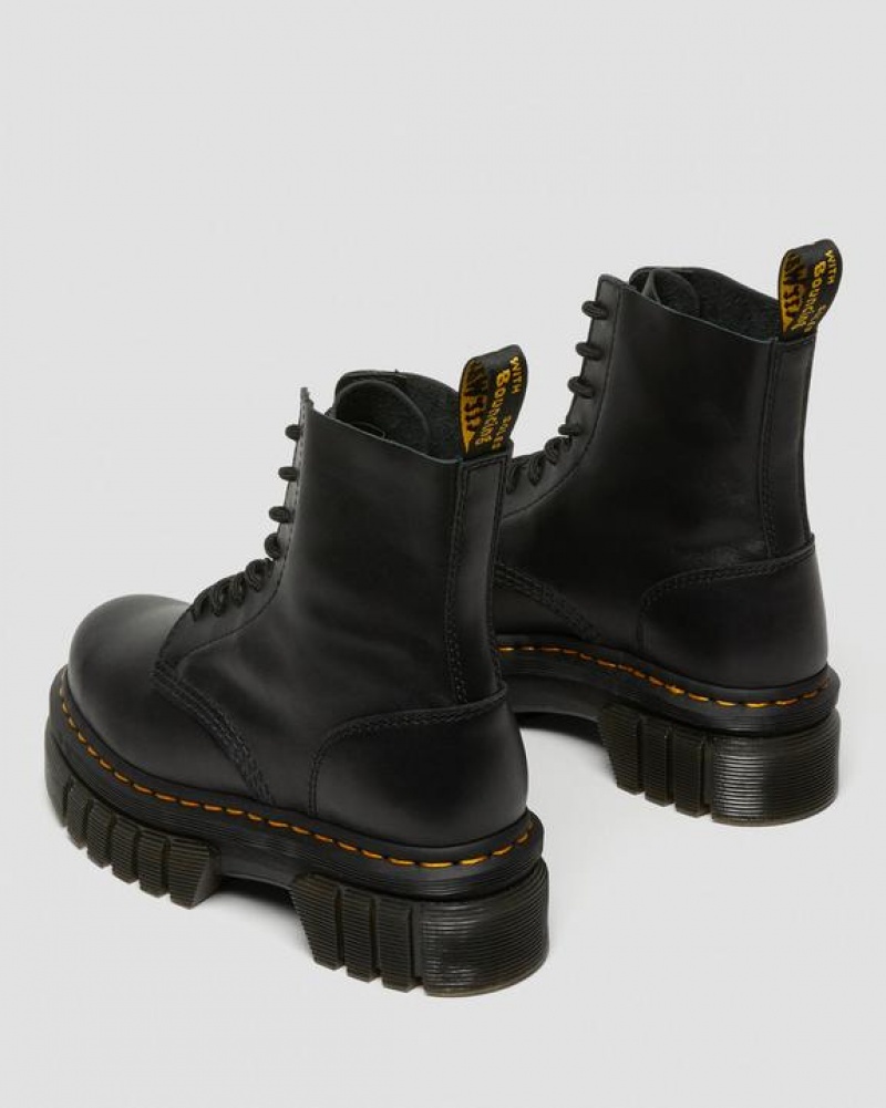 Black Men's Dr Martens Audrick Nappa Leather Ankle Platform Shoes | USA_Dr65237