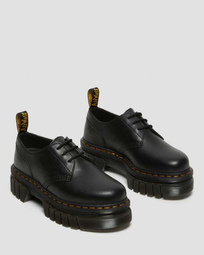 Black Men's Dr Martens Audrick Nappa Leather Platform Shoes | USA_Dr29015