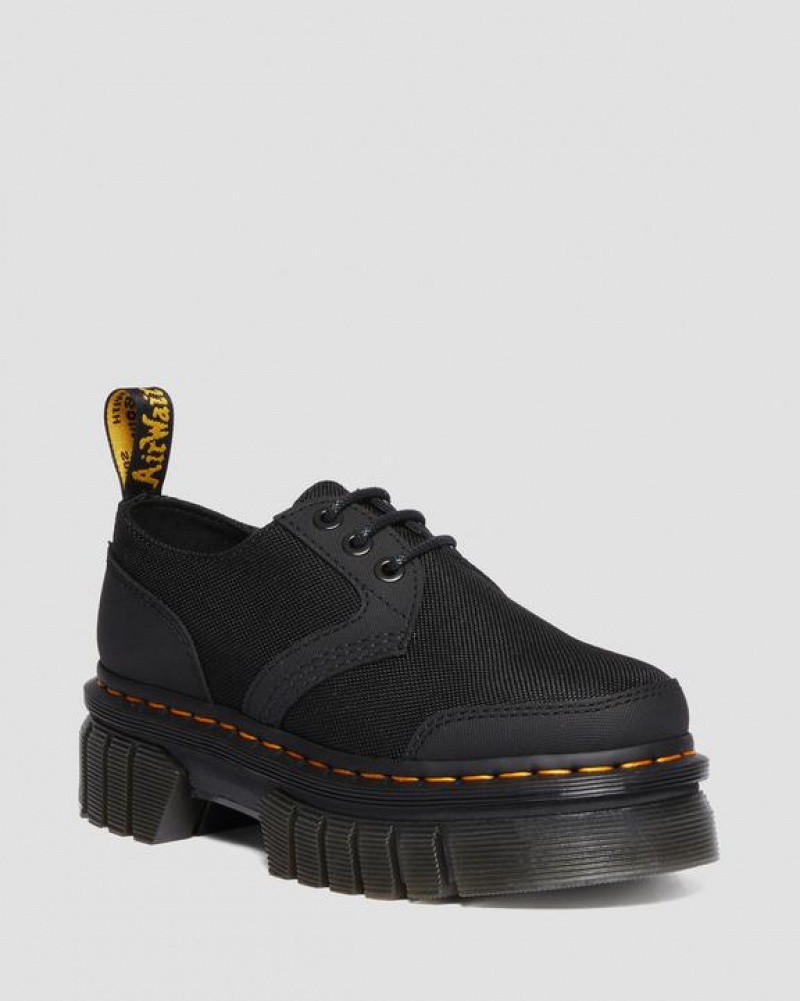 Black Men\'s Dr Martens Audrick Poly & Leather Shoes | USA_Dr77424