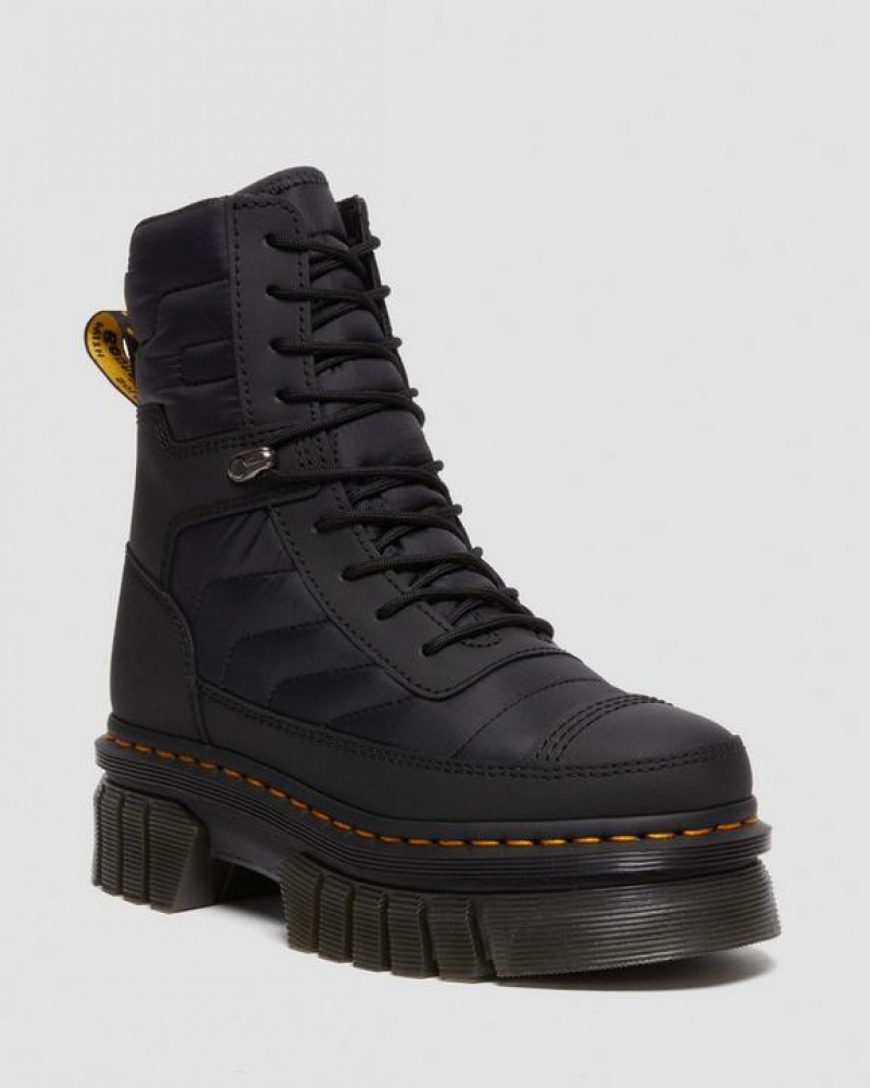 Black Men\'s Dr Martens Audrick Quilted Ankle Platform Shoes | USA_Dr69999