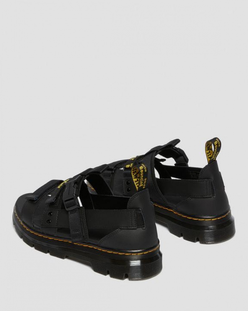 Black Men's Dr Martens Pearson Webbing Sandals | USA_Dr99581