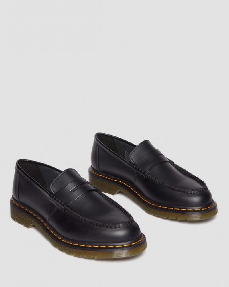 Black Men's Dr Martens Penton Smooth Leather Shoes | USA_Dr83308