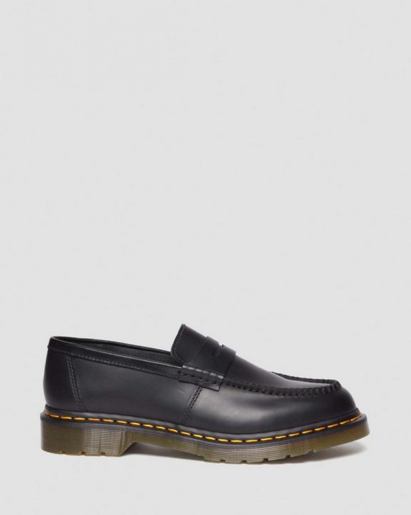 Black Men's Dr Martens Penton Smooth Leather Shoes | USA_Dr83308