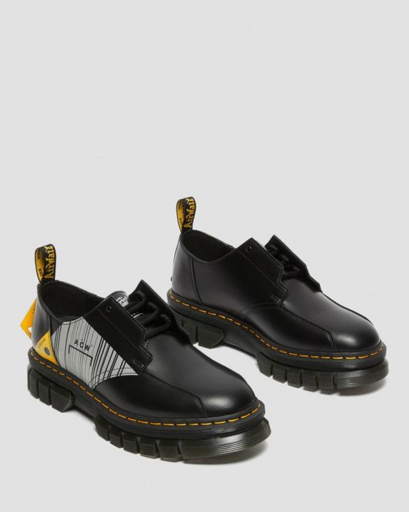 Black Men's Dr Martens Rikard A-Cold-Wall* Leather Shoes | USA_Dr75506