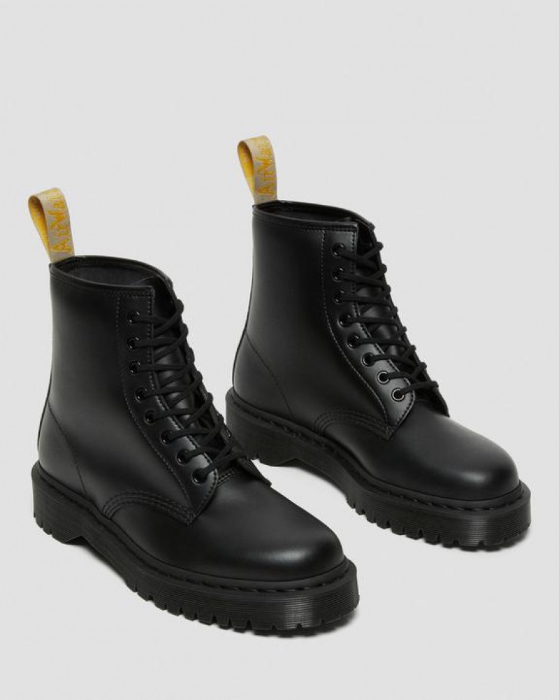 Black Men's Dr Martens Vegan 1460 Bex Mono Lace Up Platform Shoes | USA_Dr64639