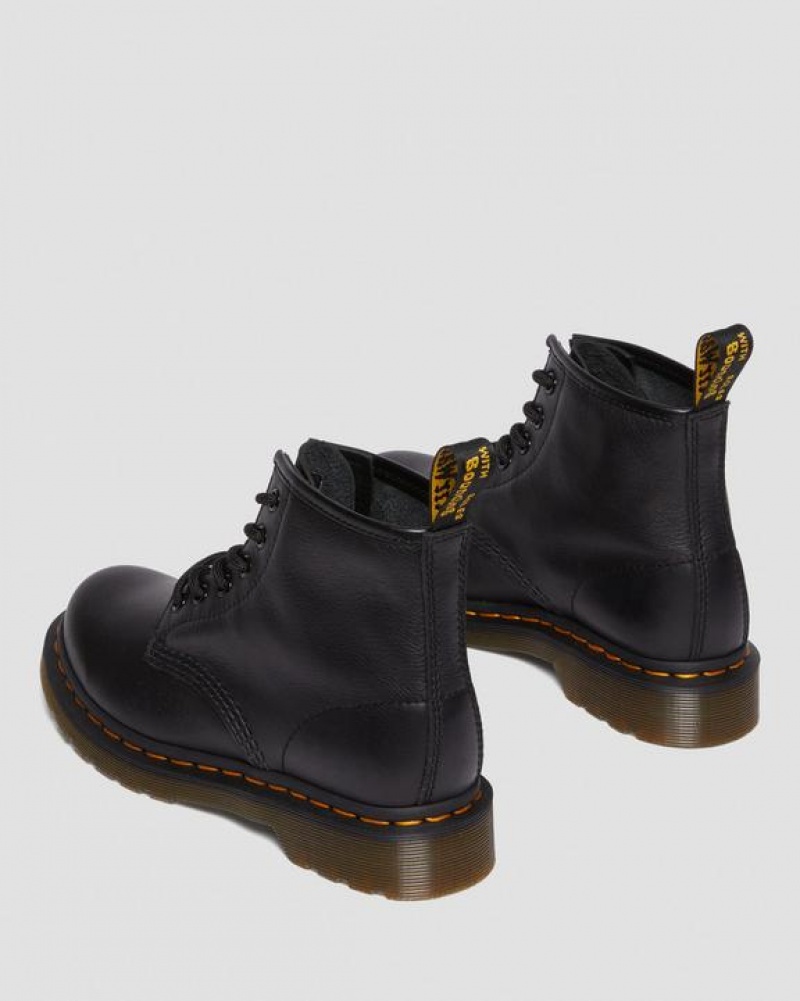 Black Women's Dr Martens 101 Virginia Leather Ankle Boots | USA_Dr14558