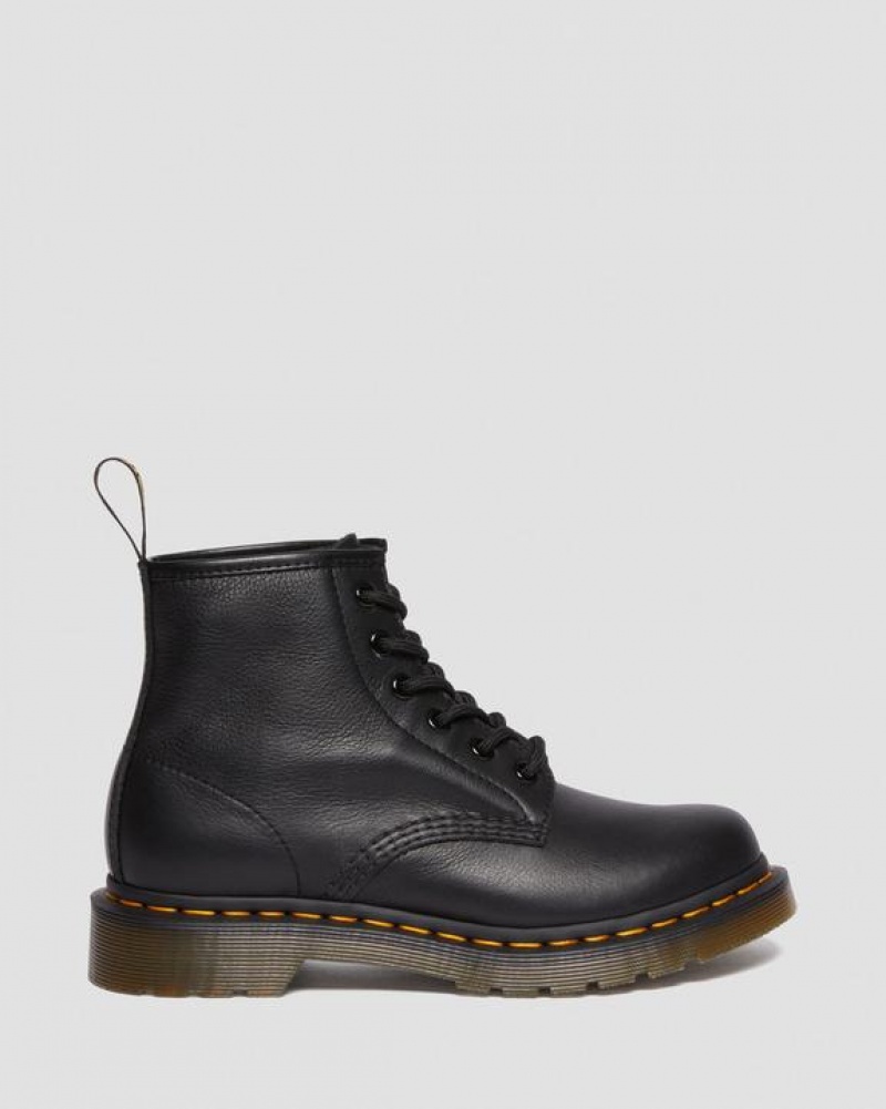 Black Women's Dr Martens 101 Virginia Leather Ankle Boots | USA_Dr14558