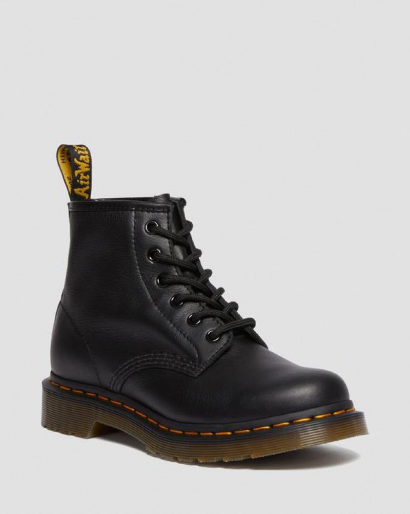 Black Women\'s Dr Martens 101 Virginia Leather Ankle Boots | USA_Dr14558