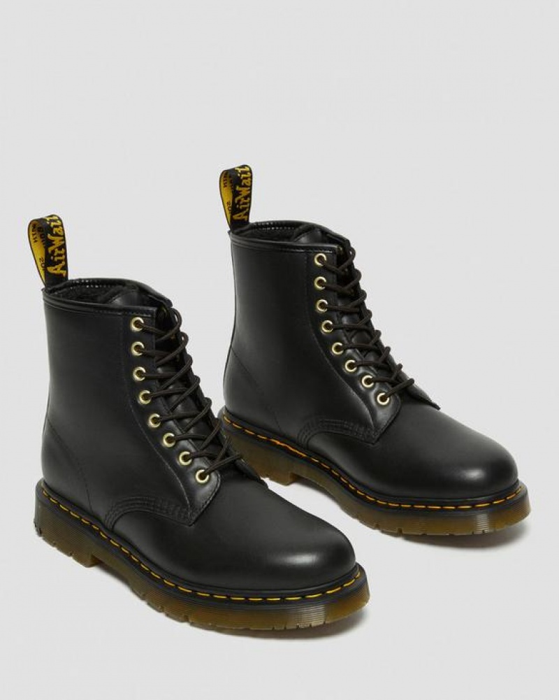 Black Women's Dr Martens 1460 DM's Wintergrip Leather Lace Up Boots | USA_Dr63834