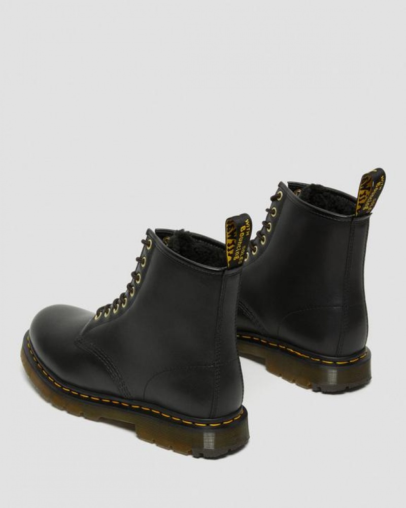 Black Women's Dr Martens 1460 DM's Wintergrip Leather Lace Up Boots | USA_Dr63834